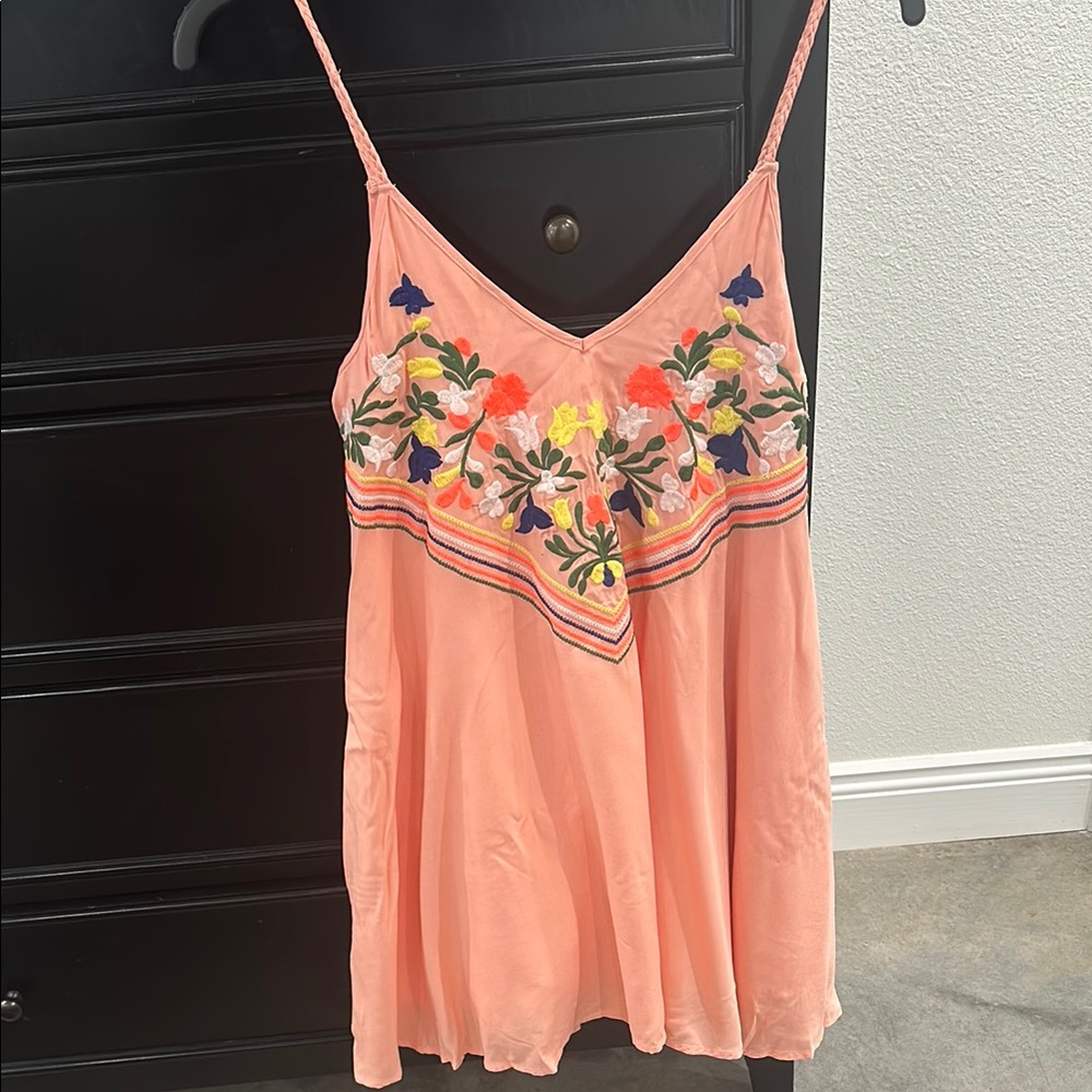 Pink Backless Embellished Camisole Dress